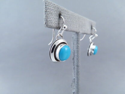 Shadowbox Sleeping Beauty Turquoise Earrings by Artie Yellowhorse