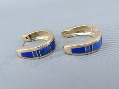 Lapis & 14kt Gold Earrings – Lapis Inlay