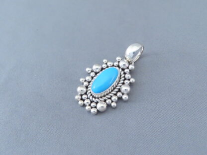 Sleeping Beauty Turquoise & Sterling Silver Pendant