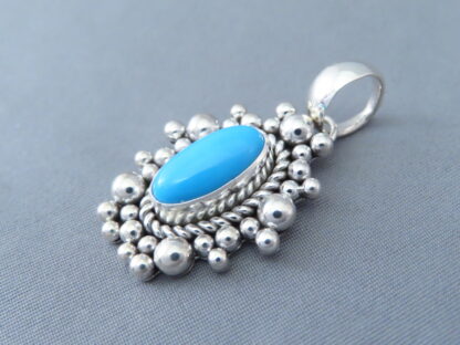 Sleeping Beauty Turquoise & Sterling Silver Pendant