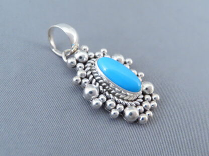 Sleeping Beauty Turquoise & Sterling Silver Pendant