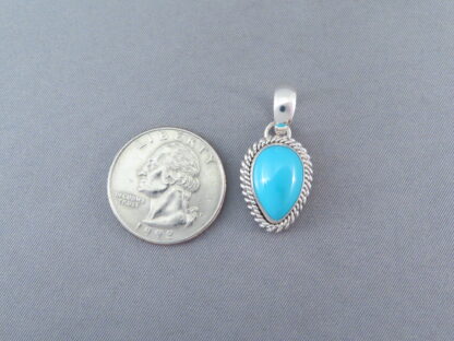 Small Sleeping Beauty Turquoise Pendant by Artie Yellowhorse