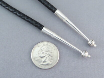 Bolo Tie of Sterling Silver & Multi-Stone Inlay by Jimmy Poyer