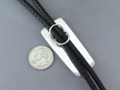 Bolo Tie of Sterling Silver & Multi-Stone Inlay by Jimmy Poyer