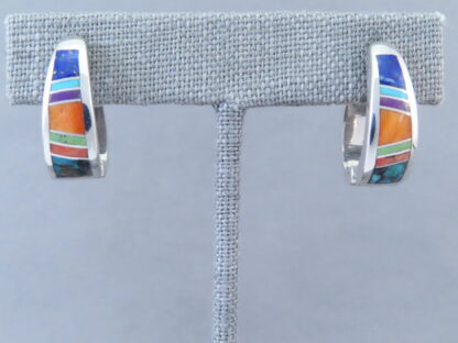 Inlaid Multi-Color Earrings (Huggies)