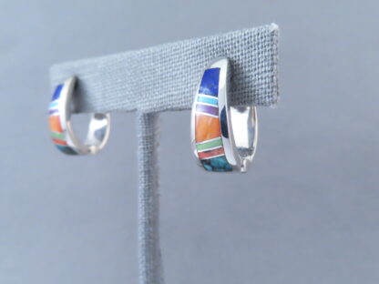 Inlaid Multi-Color Earrings (Huggies)