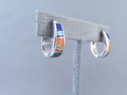 Inlaid Multi-Color Earrings (Huggies)