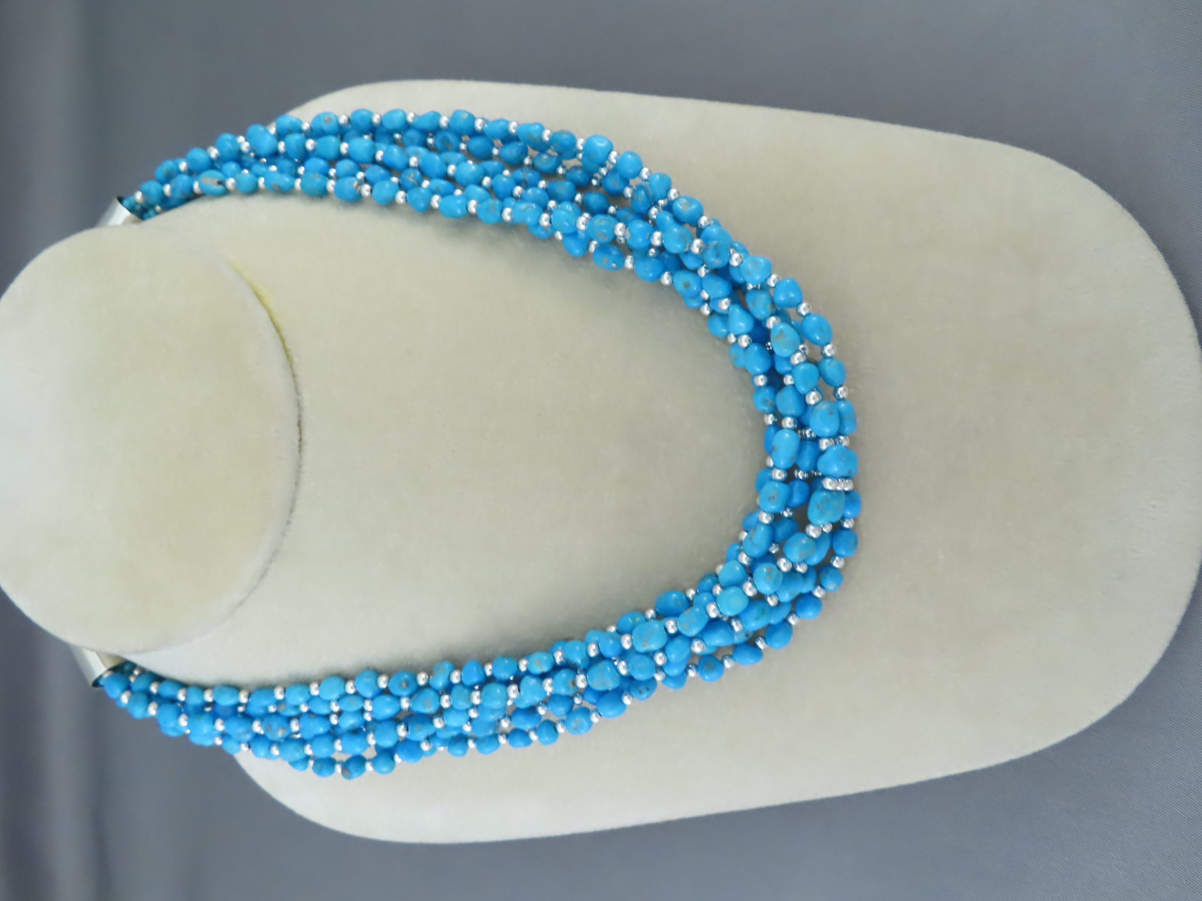 7-Strand Sleeping Beauty Turquoise Necklace by Desiree Yellowhorse