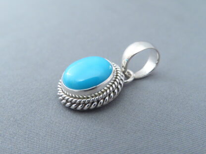 Tiny Sleeping Beauty Turquoise Slider Pendant