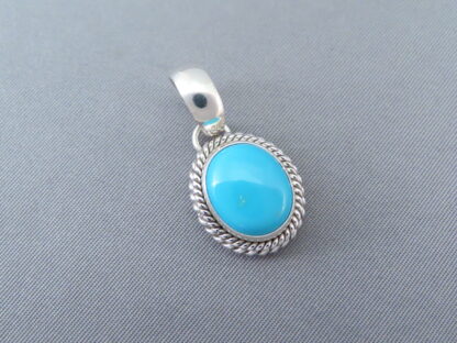 Tiny Sleeping Beauty Turquoise Slider Pendant