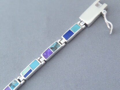 Inlaid Multi-Stone Link Bracelet (smaller)