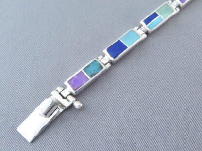 Inlaid Multi-Stone Link Bracelet (smaller)