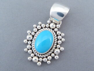 Sterling Silver & Sleeping Beauty Turquoise Pendant