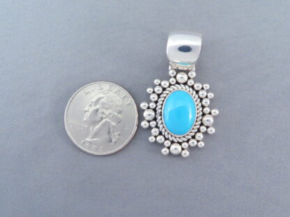 Sterling Silver & Sleeping Beauty Turquoise Pendant