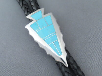 Turquoise Inlay ‘Arrowhead’ Bolo Tie