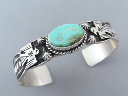 Larger-Sized Royston Turquoise Cuff Bracelet