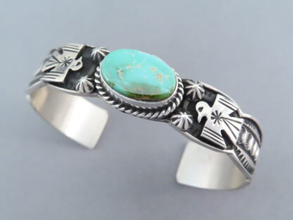 Larger-Sized Royston Turquoise Cuff Bracelet