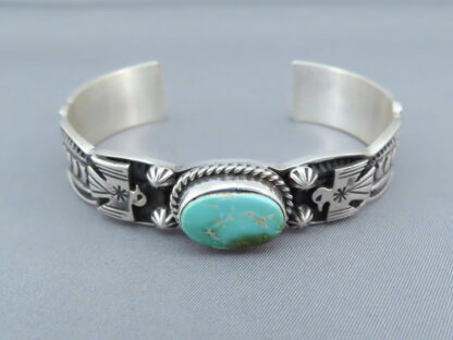 Larger-Sized Royston Turquoise Cuff Bracelet