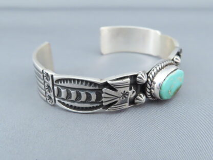 Larger-Sized Royston Turquoise Cuff Bracelet