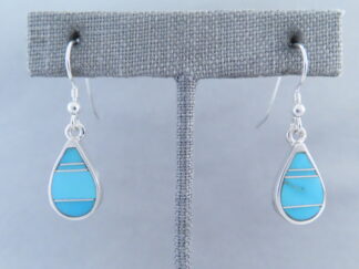 Turquoise Inlay Earrings (Teardrops)