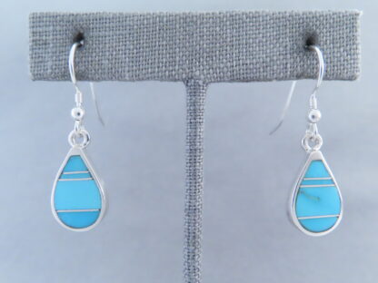 Turquoise Inlay Earrings (Teardrops)