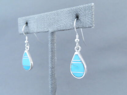 Turquoise Inlay Earrings (Teardrops)