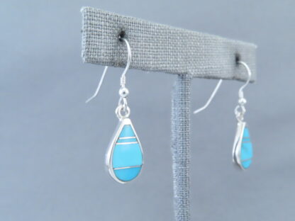 Turquoise Inlay Earrings (Teardrops)