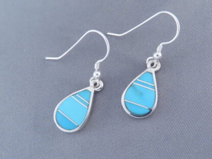 Turquoise Inlay Earrings (Teardrops)