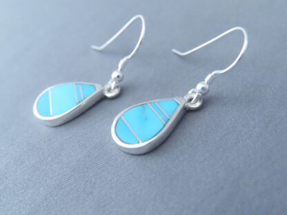 Turquoise Inlay Earrings (Teardrops)