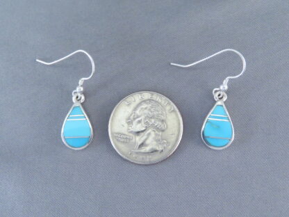 Turquoise Inlay Earrings (Teardrops)