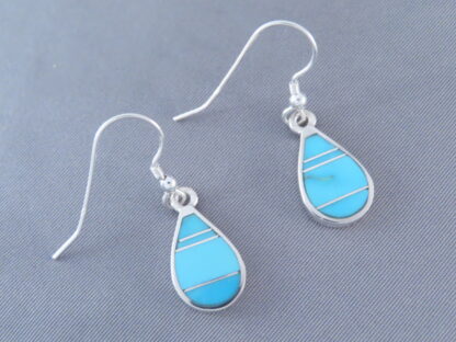 Turquoise Inlay Earrings (Teardrops)