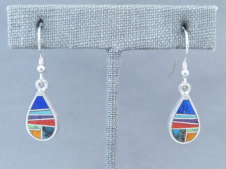 Inlaid Multi-Color ‘Teardrop’ Earrings