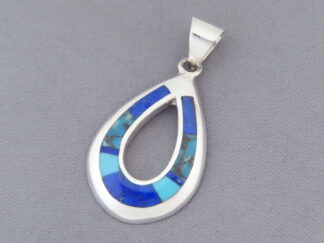 Turquoise and Lapis Inlay Pendant