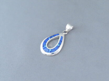 Lapis & Opal Inlay Pendant (Open-Drop)