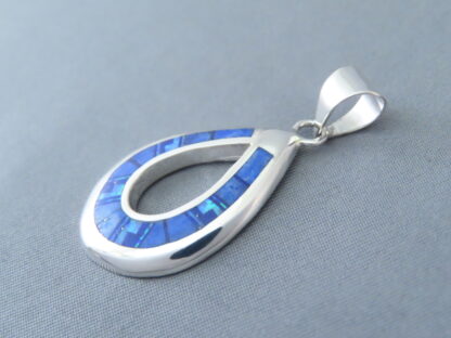 Lapis & Opal Inlay Pendant (Open-Drop)