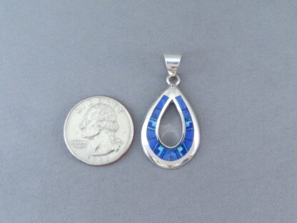 Lapis & Opal Inlay Pendant (Open-Drop)