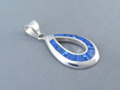 Lapis & Opal Inlay Pendant (Open-Drop)