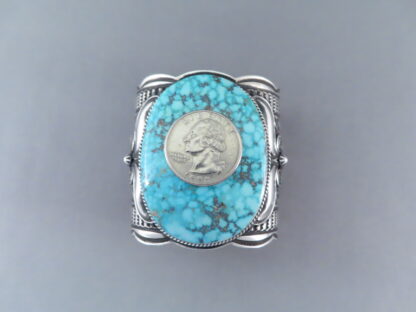 Kingman Turquoise Sterling Silver Bracelet – WOW!!