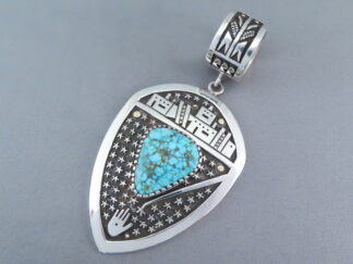 LARGE Kingman Turquoise Pendant by Joseph D. Coriz